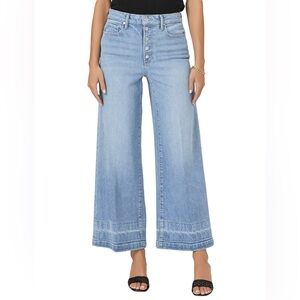Paige Harper Ankle Jeans High Rise Wide Leg Crop Size 0/24 NWT